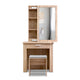 Bedroom Dressing Table with Mirror And Padded Stool Jewellery Cabinet - Dodosales
