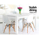 Dining Table 4 Seater Wooden Kitchen Tables White 120cm Cafe Restaurant Home - Dodosales