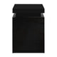 High Gloss Bedside Table Drawers RGB LED Nightstand 3 Drawers Black - Dodosales
