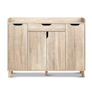 Entrance Unit Shoe Cabinet Shelves Storage Table Organiser Drawer - Dodosales