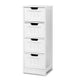Chest of 4 Drawers Bedside Tables Drawers Cabinet Storage Stand Bathroom - Dodosales