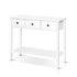 Console Table Entry Way Hallway Decor 3 Drawers Storage Desk White