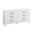 Chest of Drawers Lowboy Dresser Table Storage Cabinet White Hampton Style