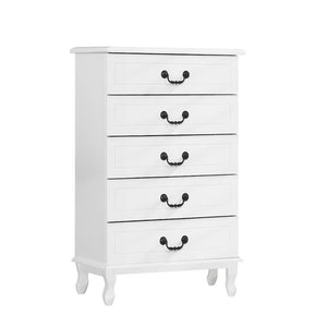 Chest of Drawer Tallboy Dresser Table Storage Cabinet Bedroom Hampton Style - Dodosales