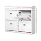 Shoe Cabinet Organiser Shoes Storage Rack Shelf Drawer Cupboard White - Dodosales