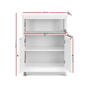 White Sideboard Buffet Kitchen Dresser Storage Cabinet Cupboard Hallway - Dodosales