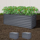 Galvanised Steel Raised Garden Bed Aluminium Instant Planter 240X80X77CM