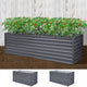 Galvanised Steel Raised Garden Bed Instant Planter 320 x 80 x 77cm Aluminium - Dodosales
