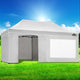 3x6m Pop Up Gazebo Marquee Folding Wedding Tent Wall Shade White