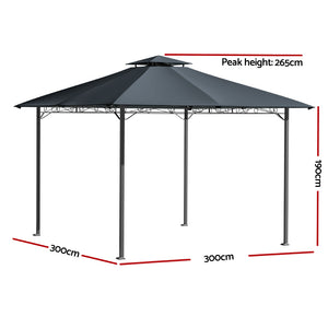 z Gazebo Party Marquee Outdoor Wedding Party Tent Iron Art Canopy 3x3M