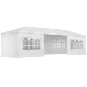 3x9m Gazebo Party Wedding Event Market Marquee Tent Shade Canopy 8 Wall Panel - White