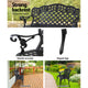 Cast Aluminium Garden Bench Seat Patio Porch Park Seating Outdoor Furniture - Dodosales
