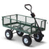 Mesh Garden Steel Cart Wheelbarrow Trolley Removable Sides - Green