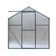 z Polycarbonate Aluminium Greenhouse Poly Green Hot Shade House Garden Shed 2.52x1.9M