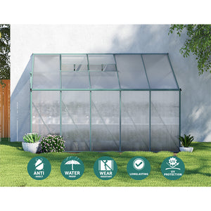 z Aluminium Greenhouse Polycarbonate Green House Garden Shed Nursery House 3x1.27M