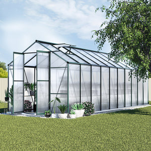 Aluminium Greenhouse Polycarbonate Green House Garden Shed Nursery House 6.3M
