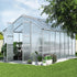 Aluminium Greenhouse Polycarbonate Green House Garden Shed Nursery House 4.1x2.5M