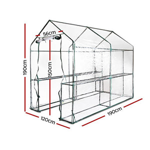 Walk In Greenhouse Hot Shade  House Planting Room Seedling Storage Clear 1.9X1.2M - Dodosales