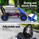 Kids Manual Go Kart Car Ride On Toys Racing Bike Pedal Gokart Blue - Dodosales