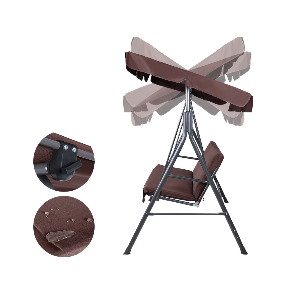 3 Seater Swing Chair Outdoor Hammock Garden Canopy Bench Seat Backyard ...
