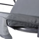 3 Seater Garden Swing Chair Canopy Shade Outdoor Seating Grey - Dodosales