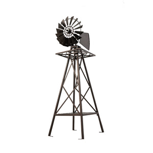 Garden Windmill 120cm Metal Ornament Outdoor Decor Wind Mill Bronze - Dodosales