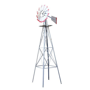 6FT Garden Windmill 186cm Metal Ornament Outdoor Decor Wind Mill - Dodosales