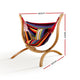 z Hammock with Wooden Stand Chair Armchair Garden Patio Decor Colourful - Dodosales