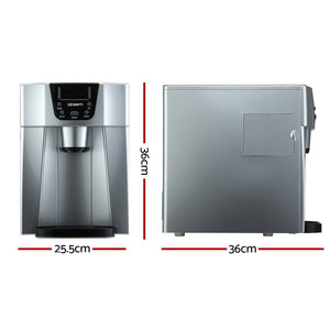 2L Portable Ice Cuber Maker Icemaking & Water Dispenser - Silver - Dodosales