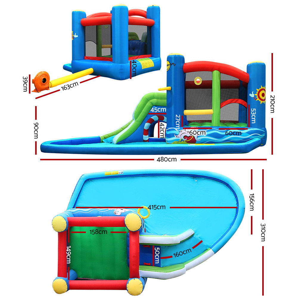 Inflatable Water Jumping Castle Bouncer Kid Toy Slide Splash Pool