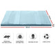 8cm Memory Foam Mattress Topper 7 Zone Cool Gel Bamboo - Double