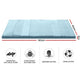 8cm Memory Foam Mattress Topper 7 Zone Cool Gel Bamboo - Single