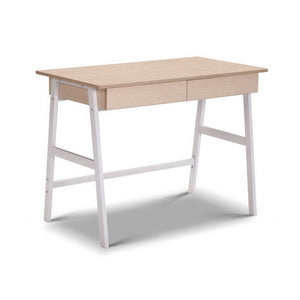 Student Study Desk Computer Table Home Office Drawers Scandi Design Console - Dodosales