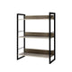 Book Shelf 3 Tier Display Unit Shelves Wood Metal Stand Hollow Storage - Dodosales