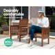 Garden Bench Chair Table Loveseat Outdoor Furniture Patio Park Armchair - Brown - Afterpay - Zip Pay - Dodosales -