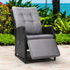 Wicker Recliner Chair Sun lounge Setting Outdoor Furniture Patio Armchair Sofa - Dodosales