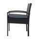 Outdoor PE Wicker Outdoor Setting Furniture Set Chairs Side Table Patio - Black - Dodosales