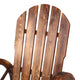 Outdoor Wooden Wagon Chair Garden Rustic Look Decor Armchair Patio - Dodosales