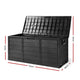 290L Outdoor Storage Box Lockable Weatherproof Garden Deck Toy Shed Black - Dodosales