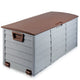 290L Outdoor Storage Box Lockable Weatherproof Garden Deck Toy Shed Brown - Dodosales