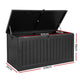 270L Outdoor Storage Box Bench Seat Toy Tool Shed Chest Black - Dodosales