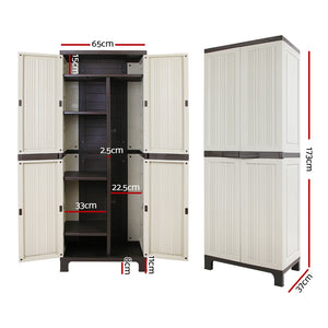Outdoor Adjustable Cupboard Cabinet Storage Unit Small Shed - Dodosales