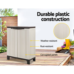 Outdoor Adjustable Mini Cupboard Cabinet Storage Unit Small Shed - Dodosales
