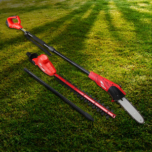 2 in 1 Cordless Chainsaw Trimmer Electric Pole 20V 1500mAh Lithium - Dodosales