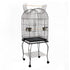 Black Bird Cage with Perch On Stand Slide Out Tray Wrought Iron