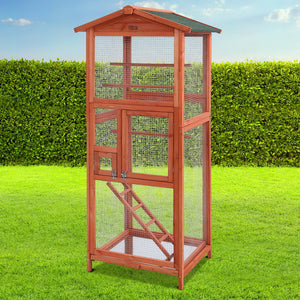 Bird Cage Wooden Pet Cages Aviary Large Canary Cockatoo Parrot XL Home - Dodosales