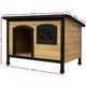 z Dog Kennel Outdoor Wooden Pet House Puppy Large Outside home - Dodosales