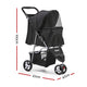 Pet Stroller 3 Wheel Pusher Storage Basket Cat Dog Pushchair Foldable Travel - Dodosales