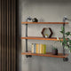 DIY Industrial Wall Pipe Shelf Rustic Floating Decor Bookshelf Shelving - Dodosales