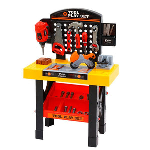 Kids Pretend Play Set Workbench Tools 54pcs Builder Work Childrens Toys - Dodosales